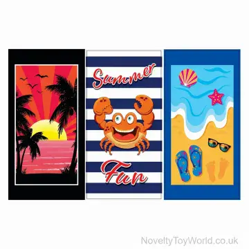 Beach Towel Assorted Summer Designs - Microfibre (140cm x 70cm)