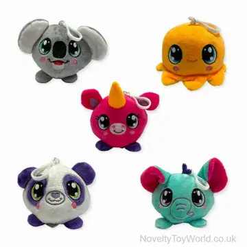 Big Eyed Animal Soft Toy Bag Clip (10cm)