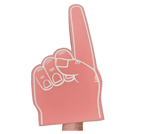 Wholesale | Big Foam Fingers in Pink (45cm) | Bulk Buy Foam Hands UK