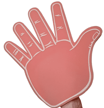 Big Foam Hands in Pink (40cm) - Bulk Buy High Five Hand UK