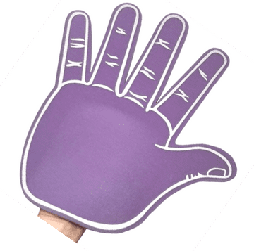Big Foam Hands in Purple (40cm) - Bulk Buy High Five Hand UK