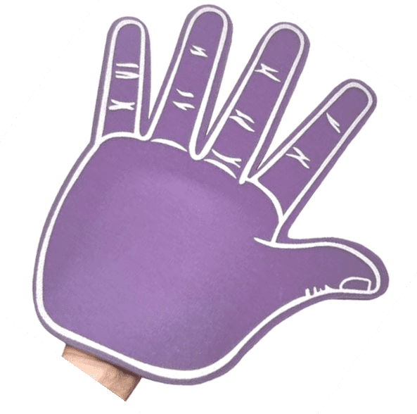 Wholesale Big Foam Hands in  Blue (45cm) - Bulk Buy High Five Hand UK