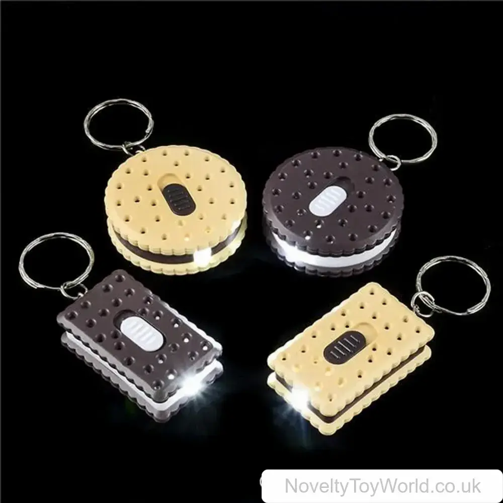 Wholesale | Biscuit Torch Light Up Keyring (4cm) | Bulk Buy Novelty ...