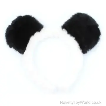 Black and White Panda Ears Party Headband