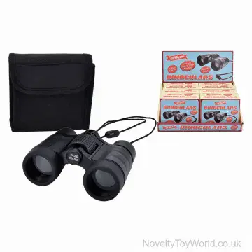Black Binoculars with Carry Case and Strap