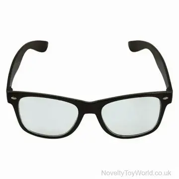 Black Frame Glasses with Clear Lens