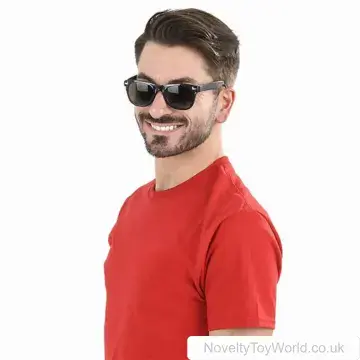 Black Frame Party Sunglasses - Adult
