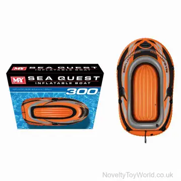 Black & Orange Inflatable Dingy Boat (234cm x 135cm)