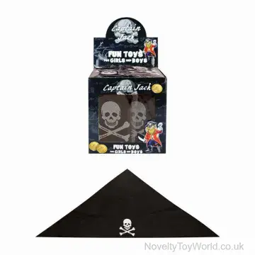 Black Pirate Skull Crossbones Bandana - Child Size