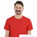 Wholesale Fancy Dress | Black Stick on Fancy Dress Party Moustache | Dress Up Accessory