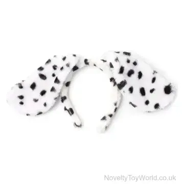 Black & White Dalmatian Dog Ears Fancy Dress Headband