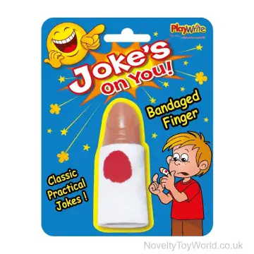 Bloody Bandage On Fake Thumb Joke Toy (11cm x 14cm)