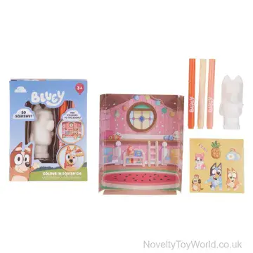 Bluey Colour Your Own Squishy Toy with Felt Tips & Stickers