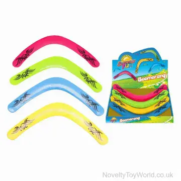 Boomerang Plastic Flying Toy - Neon Colour