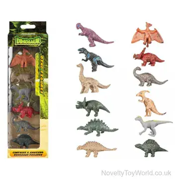 Box of 6 Dino Figurines (6cm)