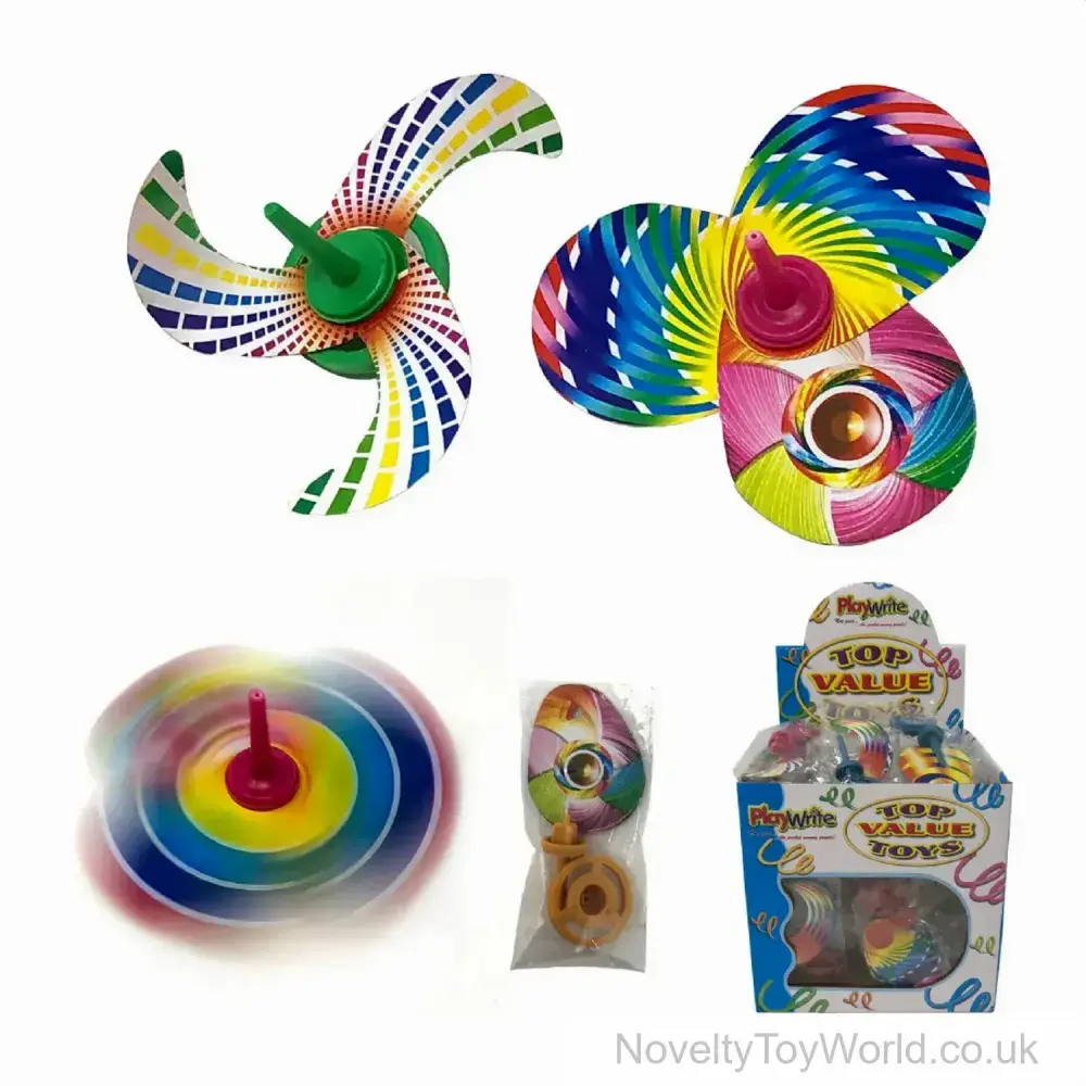 Bright Colour Spinning Top (8cm) - Assemble Your Own | Bulk Buy Kids Toys