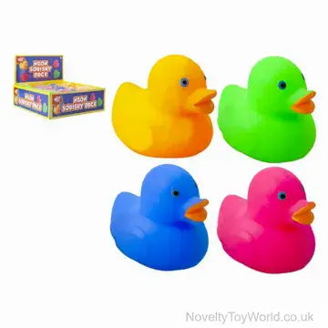 Bright Colour Squishy Stress Rubber Duck (9cm)