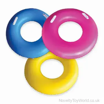 Bright Colour Turbo Tube Swim Ring with Handles (91cm)