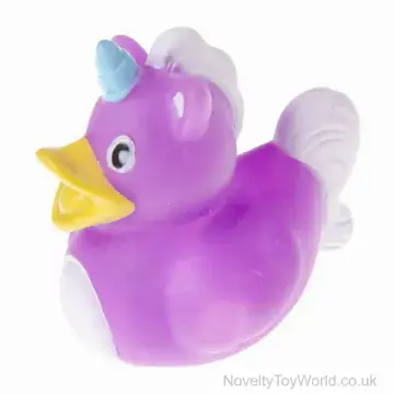 Bright Colour Unicorn Rubber Duck - Assorted Colours (6cm)