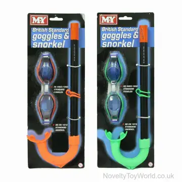 British Standard Goggles & Snorkel Set - Assorted Colours