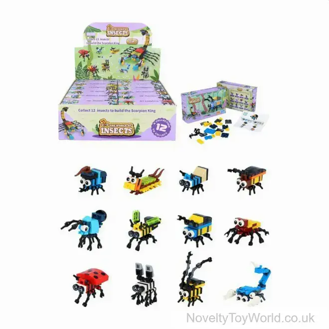 Build Your Own Insect Block Set (9cm) | Wholesale Creepy Crawly Toys UK