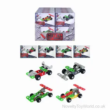 Build your Own Metal Racing Car Kit - 4 Assorted