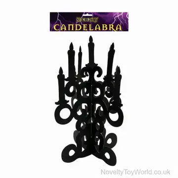 Candelabra  Black Card Halloween Decoration (39cm)
