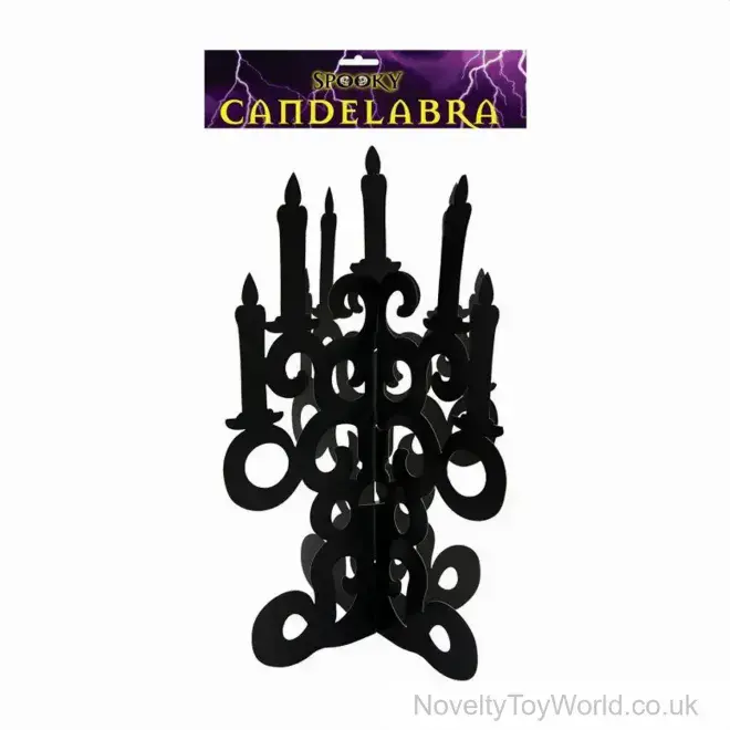 Candelabra Black Card Halloween Decoration (39cm) | Wholesale Spooky Novelties