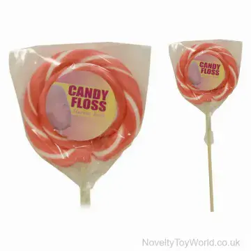 Candy Floss Flavour Wheel Lollipop - Rock Candy