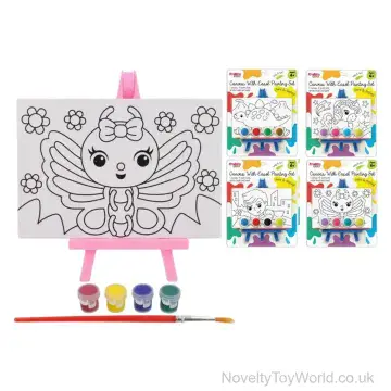 Canvas Painting Set With Easel & Paints (15cm)