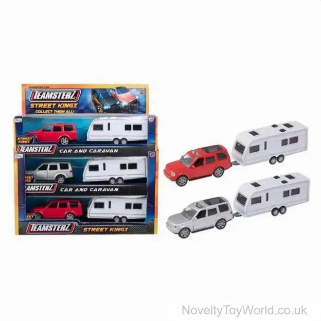 Caravan & Diecast Car Teamsterz Set - Pocket Money Toys | Wholesale Toys