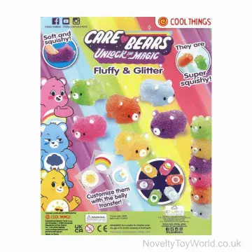 Care Bears Glittery Squishy Toys - 50mm Vending Capsule