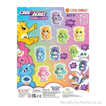Care Bears Licensed Squish-A-Bear Toy - 50mm Vending Capsule