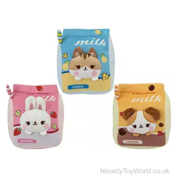 Cartoon Animal Milk Carton Plushie Toy (20cm)