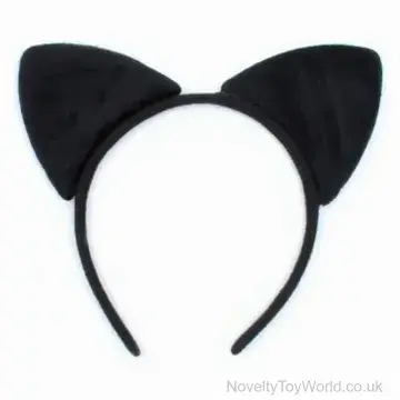Cat Ears Elegant Fancy Dress Headband in Black