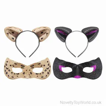 Cat Eye Mask And Ears - Adult Size