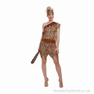 Cavewoman 4 Piece Fancy Dress Costume - Adult Size