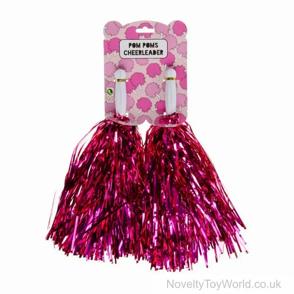Cheerleading Pom Poms In Pink (19cm) Bulk Dancing Pom Poms UK