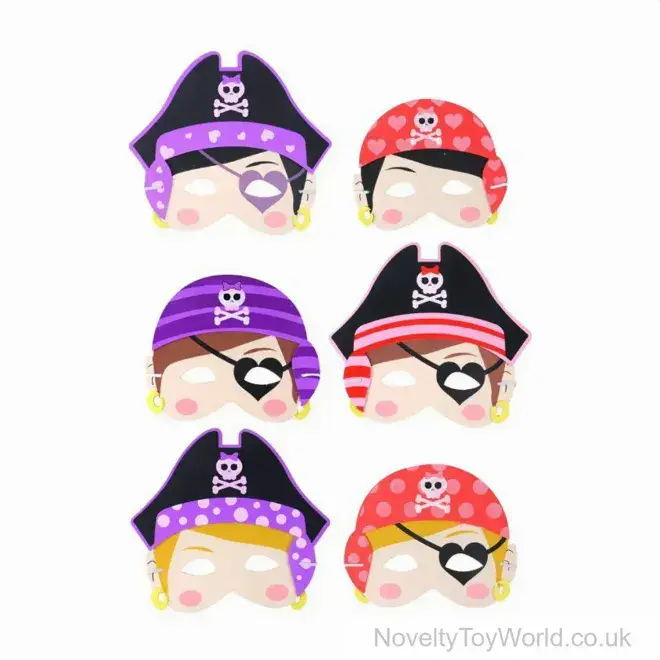 Bulk Buy | Child's Foam Girl Pirate Masks - Wholesale Fancy Dress Party