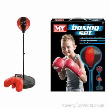 Children's Boxing Set with Gloves & Adjustable Punch Bag (Boxed)