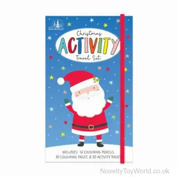 Children's Christmas Activity Book with 12 Colouring Pencils