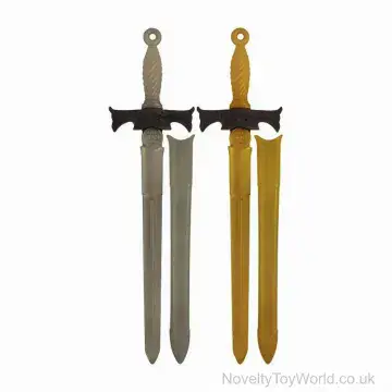 Children's Plastic Knights Sword And Sheath - 2 Colours