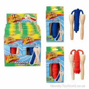 Children's Wooden Handle Skipping Rope Blue & Red (220cm)