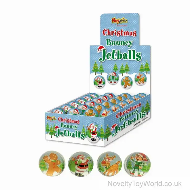 Wholesale Christmas Print Bouncy Ball (3.5cm) | Bulk Novelties