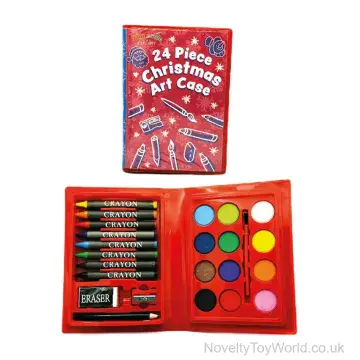 Christmas Colouring Set For Kids - 24 Pieces (16cm)