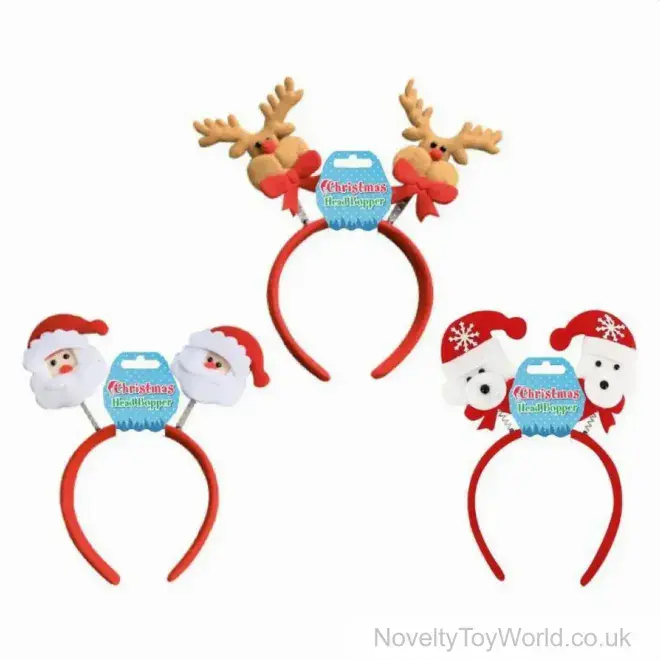 Christmas Headband Bopper - 3 Assorted | Wholesale Christmas Fancy Dress UK