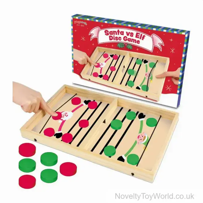 Christmas Tabletop Santa VS Elf Flick The Disc Game | Wholesale