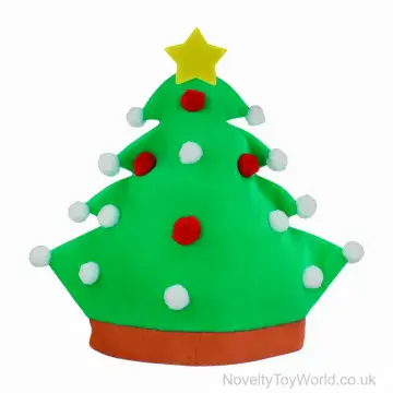 Christmas Tree Fancy Dress Party Hat - Adult Size