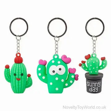 Chunky Funny Cactus Novelty Keyring