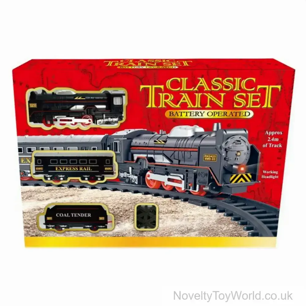 Classic Train Set With Train & 2.4M of Track | Wholesale Toy Trains UK